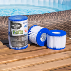6 Pack Bestway 58323 Lay-Z-Spa Filter Cartridge, Size VI 10.6cm x 8cm