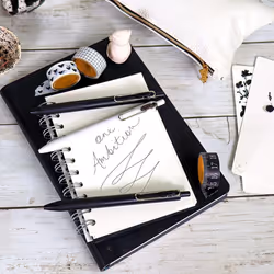 Uni-Ball UMN-S-05 Retractable Gel Ink Rollerball Pens -  White Barrel - Black Ink - Pack of 3