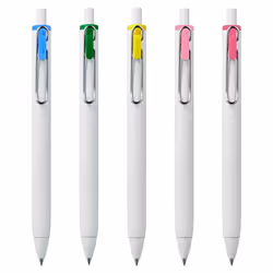 Uni-Ball UMN-S-05 Retractable Gel Ink Rollerball Pens - White Barrel - Tropical Set of 5