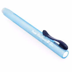 Pentel Clic Stick Eraser Rubber Holder - Blue Barrel + 2 Clic White Eraser Refills