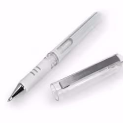Pentel Hybrid Gel Grip Metallic Pens - 1.0mm Rollerball - Gold, Silver and White