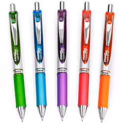 Pentel EnerGel XM BL77 - Retractable Liquid Gel Ink Pen - 0.7mm - 54% Recycled - Tropical Set of 5