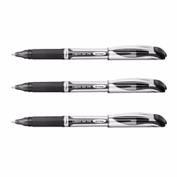 Pentel Energel BL57 Gel Ink Rollerball Pen - 0.7mm - Refillable - Black Ink - Pack of 3