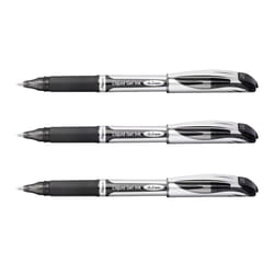 Pentel Energel BL57 Gel Ink Rollerball Pen - 0.7mm - Refillable - Black Ink - Pack of 3