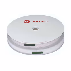 White VELCRO® Brand PS18 Self Adhesive Hook and Loop Tape for PVC Vinyl - 50mm, 1m
