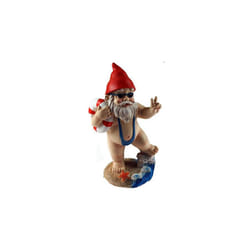 15cm Funny Gnome Garden Ornament - Mankini / Life Ring Design