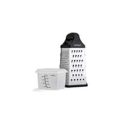 Lantana Cheese Grater with Container Ã¢ Hand held Grater/Slicer/Zester. 6 Essential Kitchen Functions for Coarse, Medium, Fine,