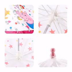 PEPPA PIG Umbrella Childrens Character Folding Kids Girls POE White