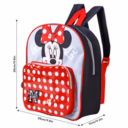 Minnie Mouse Backpack Character Licensed Girls Red Polka Dot School