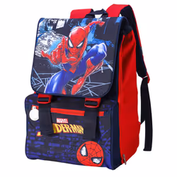 Spider-Man Large Backpack Flap Over Bag Waterproof Rucksack Children
