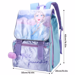 Frozen Large Backpack Flap Over Bag Waterproof Rucksack Children Elsa