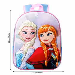 Frozen Anna Elsa 3D Eva Backpack Kids School Bag Girls Pink Purple