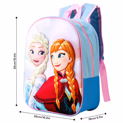 Frozen Anna Elsa 3D Eva Backpack Kids School Bag Girls Pink Purple