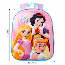 Disney Princess "Cinderella, Rapunzel & Snow White" 3D Eva Backpack