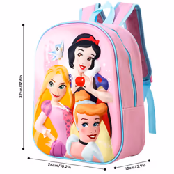 Disney Princess "Cinderella, Rapunzel & Snow White" 3D Eva Backpack