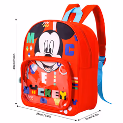 Mickey Mouse Backpack Character Licensed Boys Red Kid Children Disney