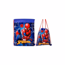 Spiderman Pull String Bag Childrens P.E Gym Shoe Swimming Kit Drawstring Bag For Kids