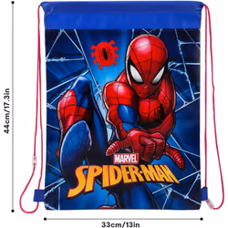 Spiderman Pull String Bag Childrens P.E Gym Shoe Swimming Kit Drawstring Bag For Kids