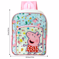 Peppa Pig POP! Deluxe Backpack Character Licensed Girls Pink School