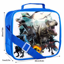 Jurassic World Insulated 3 Piece Lunch Bag, Sandwich Box & Bottle Set