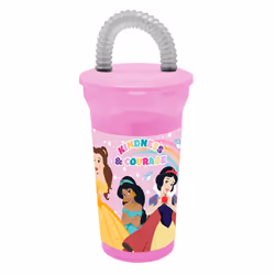 Disney Princess Plastic Tumbler With Straw Water Drinks Children