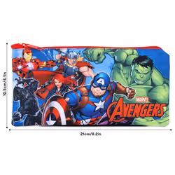 Marvel Avengers Flat Pencil Case Hulk Thor Captain America Iron Man