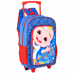 Cocomelon Deluxe Trolley Backpack Wheeled Cabin Luggage Boys Kids