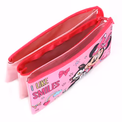 Minnie Mouse Pencil Case 3 Compartment Flat Zipped