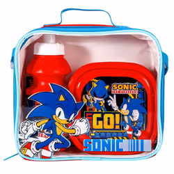 Sonic Lunch Bag Insulated 3 Piece Set Boys Sonic The Hedgehog Lets Go