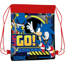Sonic The Hedgehog Lets Go Drawstring Kids School P.E. Kit Swimming String Bag