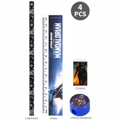 Star Wars The Mandalorian Characters 4 Pieces Pencil Stationery