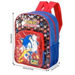 Sonic Deluxe Backpack Sonic The Hedgehog Boys Kid Children School
