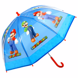 Super Mario & Luigi Kids Blue Dome Rain Umbrella