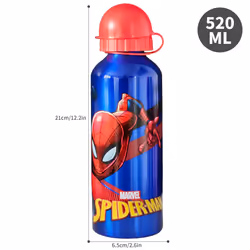 Marvel Spider-Man Aluminium Bottle Water Drink Children Blue