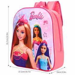 Barbie Dolls 3D EVA Backpack Rucksack School Bag Pink