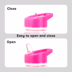 Peppa Pig Plastic Sports Water Bottle With Straw Drinkware