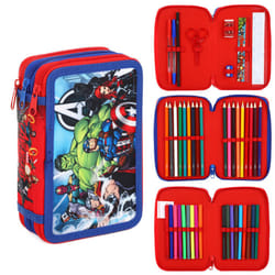 Marvel Avengers 3 Tier Filled Pencil Case Stationery School Supplies