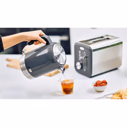Breville VKT154, 1.7 L, 3000 W, Grey, Plastic, Water level indicator, Cordless