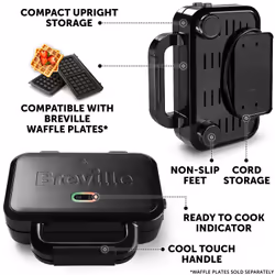 Breville DEEPER FILL SANDWICH TOASTER sandwich maker 850 W Black - Additional view 6