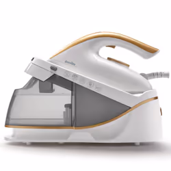 Breville PRESSXPRESS 2400W STEAM GENERATOR, Steam iron, Ceramic soleplate, 1.9 m, 230 g/min, Gold, White, 100 g/min