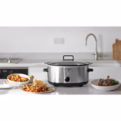 Crock-Pot CSC085, 3.5 L, Black, Stainless steel, Glass, Ceramic, 180 W, 256 mm