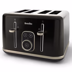 Breville Aura 4, 4 slice(s), Black, Metal, Touch, 2100 W, 2100 W