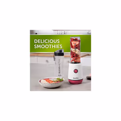 Breville Blend Active Personal Blender & Smoothie Maker | 350W | 2 Portable Blend Active Bottles (600ml) | Leak Proof Lids | White & Pink [V