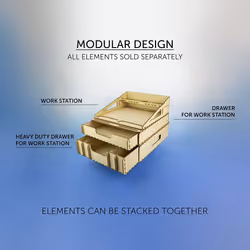 Modelcraft WTA4/CM Work Station & A4 Cutting Mat, Wood