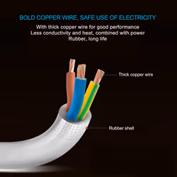 4 Way Socket 13A, 1M, with Indicator Light,  Individual Switches, Child-Resistant Sockets