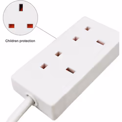 ExtraStar 2 Gang Unswitched Extension Lead (KF-EB-2E) - 2 Metres, White