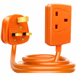 Extrastar 1 Way Extension Leads 13A 25M, Orange