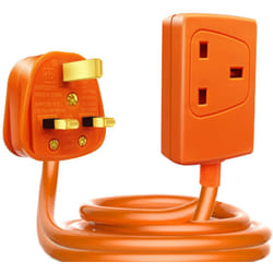 Extrastar 1 Way Extension Leads 13A 25M, Orange
