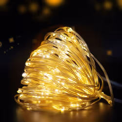 Extrastar 5M Fairy String Lights, Yellow, Multicolour, White powered by 3 AA batteries, IP65 - Warm Light