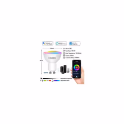 EXTRASTAR WiFi Smart GU10 6W Dimmable RGB 480LM - 2 pcs